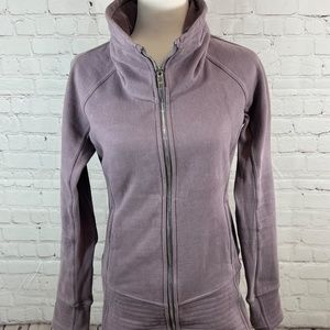 LULULEMON Women's Light Purple Scuba Hoodie Zip Sweatshirt - Size 8